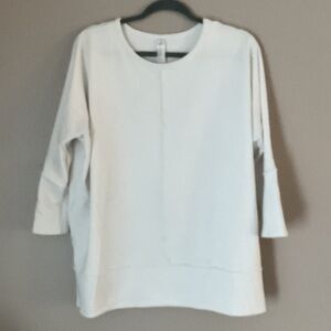 Cream 3/4 sleeve Top